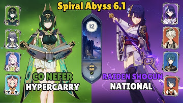 C0 Neffer Hypercarry x Raiden Shogun National - Abyss 6.1  | Genshin Impact