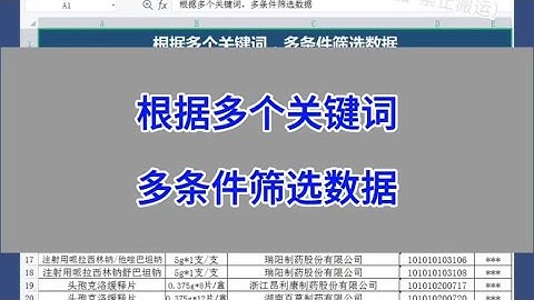 WPS Excel：根据多个关键词，多条件筛选数据。#excel #wps