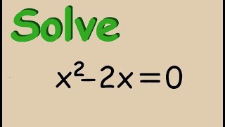 Solve Quadratic Equation by Factoring - easy Binomial Example