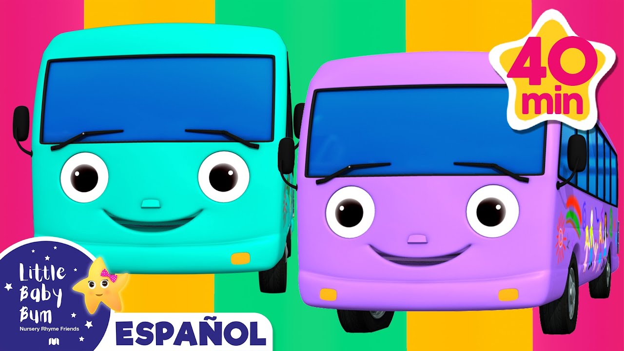 Las ruedas del autobus girando van |🚌 Caricaturas de autobuses 🚌