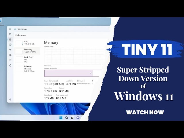 Meet Tiny11, a fine-tuned Windows 11 build that barely needs RAM