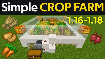 Fully Auto Crop Farm with Villager Power! minecraft Java 1.18/1.17/1.16