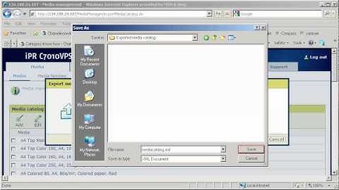 Exporting media catalog | Océ PRISMAsync know hows