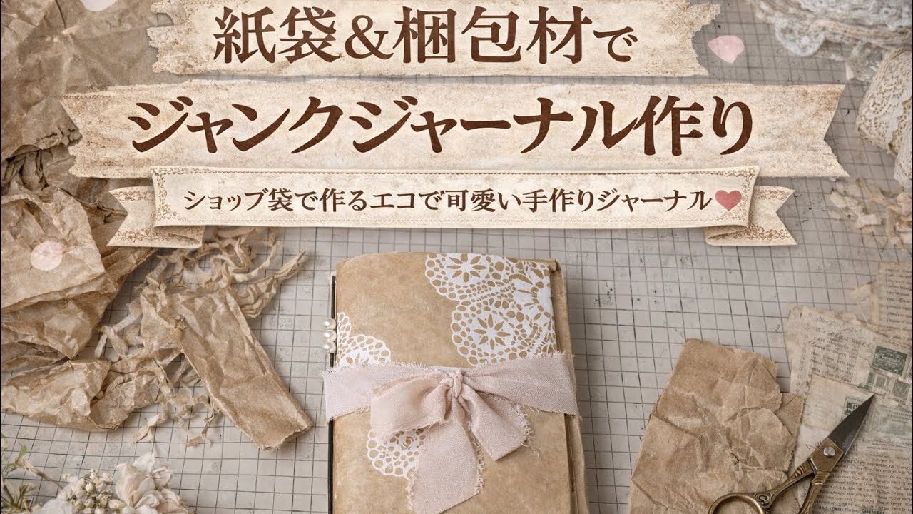 DIY 紙袋などでエコなジャンクジャーナル #diy #junkjournal 