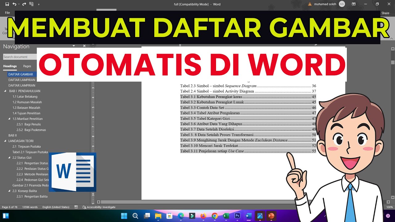 Cara Membuat Daftar Gambar di Word Otomatis Untuk Pemula - YouTube