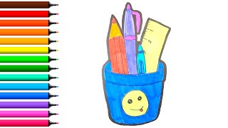 Рисуем школьные принадлежности / Drawing school supplies