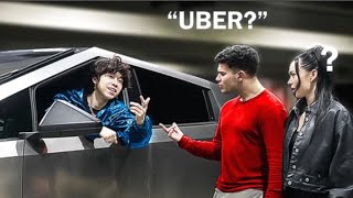 Picking Up UBER Riders In a CYBERTRUCK