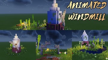 Animated windmill build Minecraft