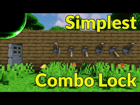 How to Make the SIMPLEST Password Door Lock | Minecraft Redstone Engineering Tutorial