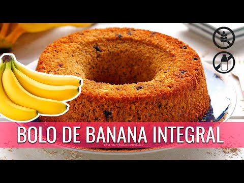 BOLO DE BANANA INTEGRAL COM AVEIA FOFINHO