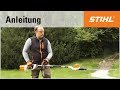 Das Starten eines Akku-Heckenschneiders