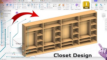 How to Model a Wooden Wardrobe with Shelves in Autodesk Inventor | Furniture Design TutorialWARDROBE