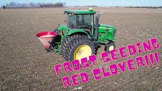Frost Seeding Red Clover Cover Crop - Prepping For 2023 Organic Corn