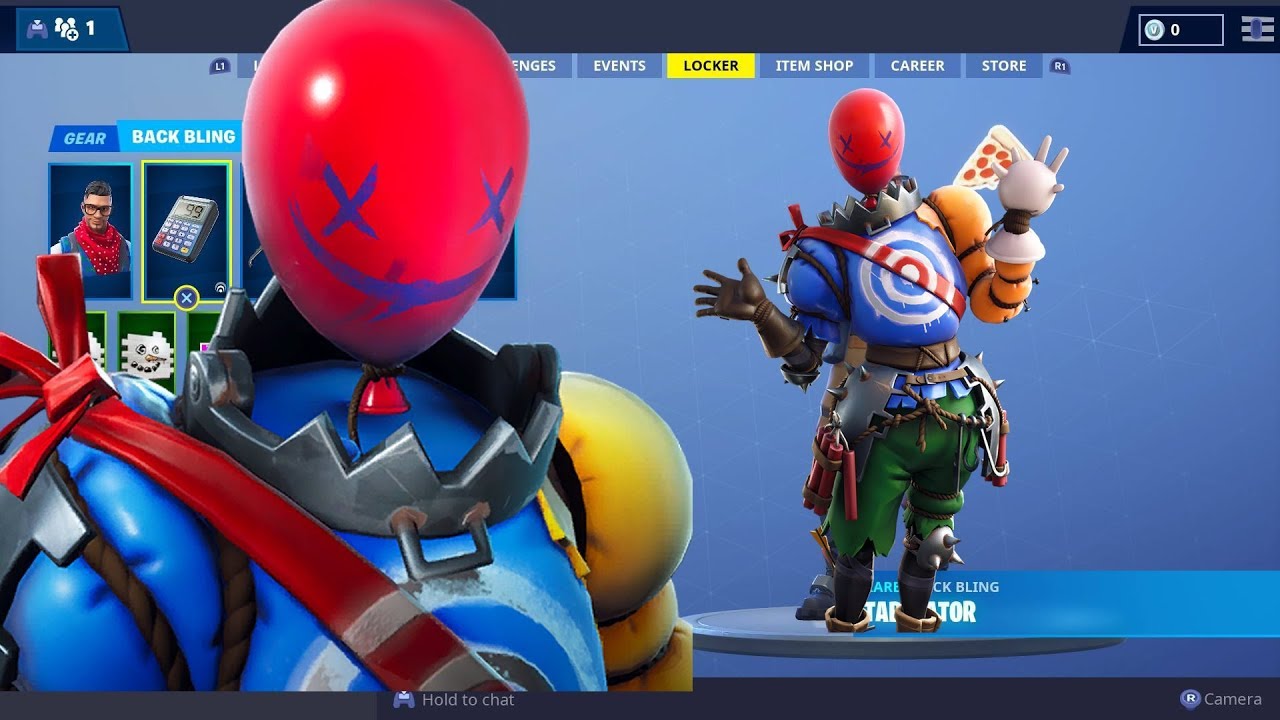 *NEW* Leaked Balloon skin INGAME with over 70+ Emotes Fortnite Battle