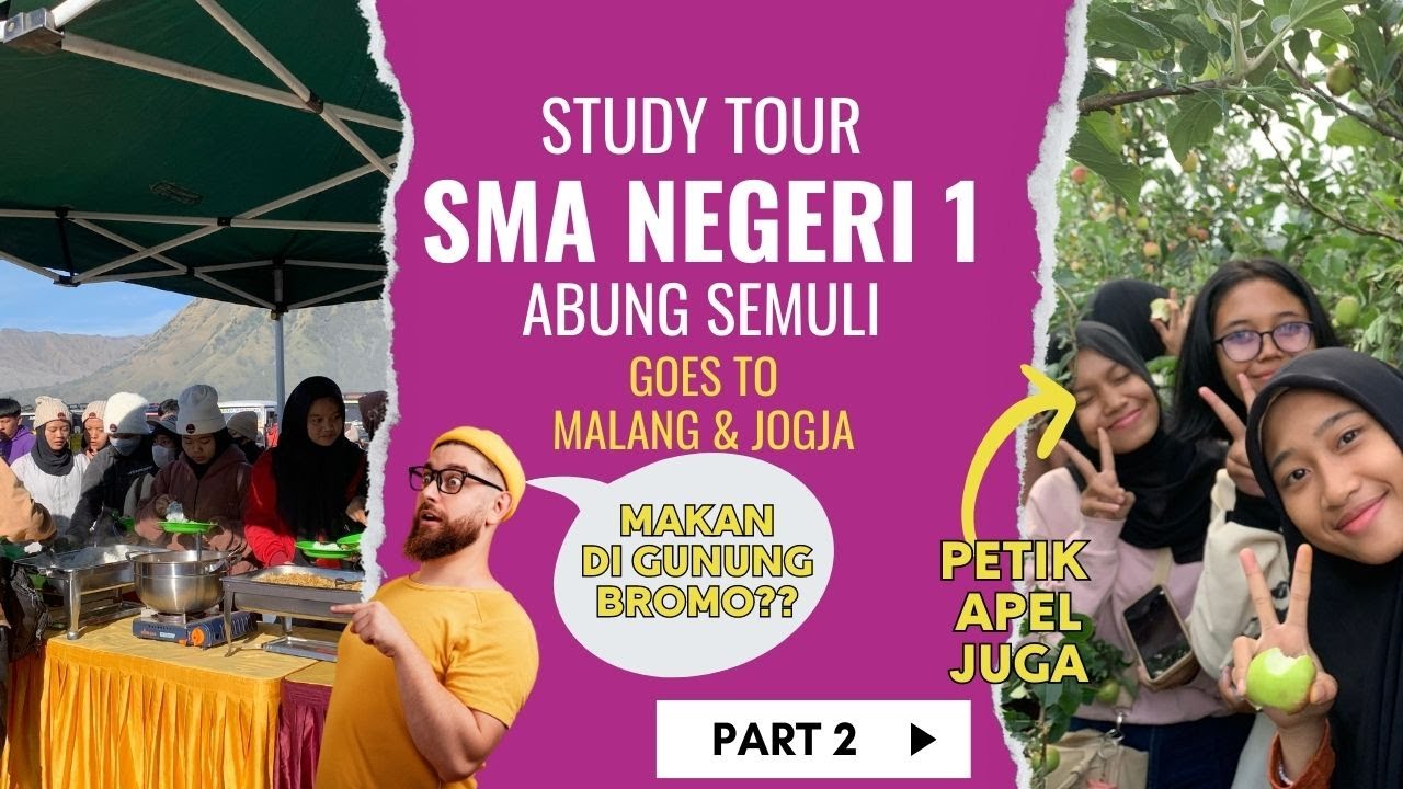 STUDYTOUR SMA NEGERI 1 ABUNG SEMULI - KESERUAN SUNRISE POINT DI BROMO PART 2