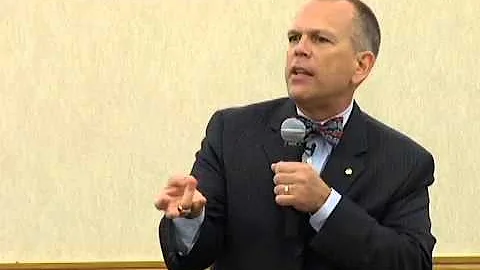 Dr. David Brobeck addressing education personnel p...