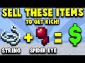 Enchanted String + Spider Eyes = get rich FAST! (Hypixel Skyblock)