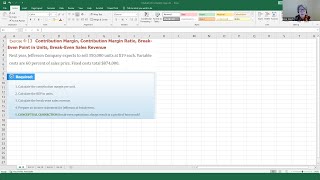 ACC406, Chapter 4, Breakeven in units and sales, (Ex 4-13, Solution)