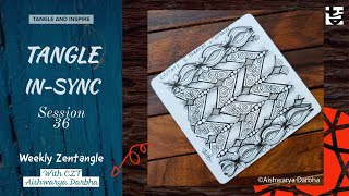 ERUTAT'S + PARAVAN + BUBBLES - Zentangle Patterns - ✨TangleInSync#36 ✨ - Year 2021