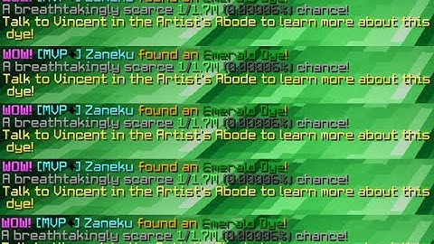 Emerald Dye 15/40 Dropped | Hypixel Skyblock