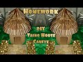 How to make a taino house caneyebohio from cardboard box school projecthomework 3rd grade