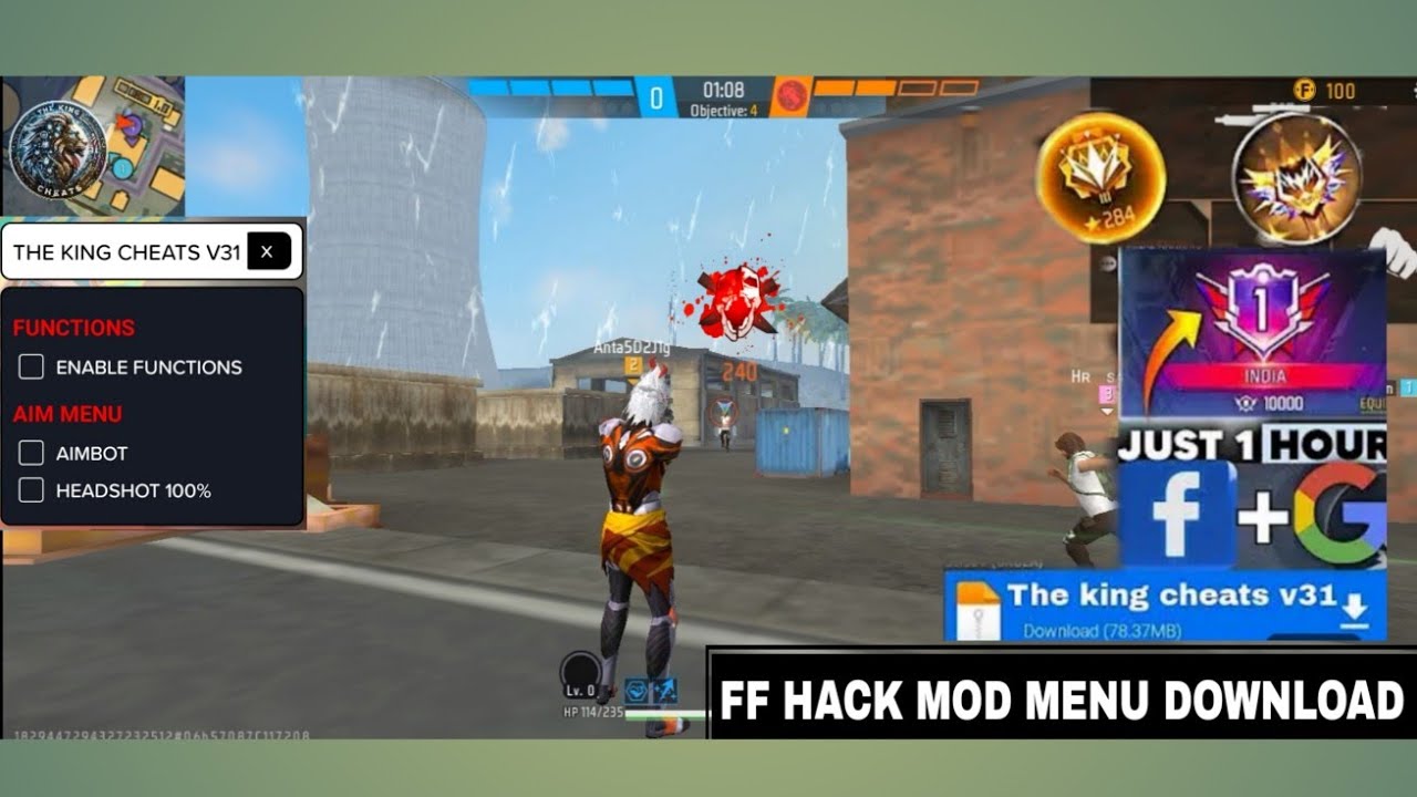Hack Ff Menu free fire hack | ff hack mod menu download | free fire Guild war hack ...