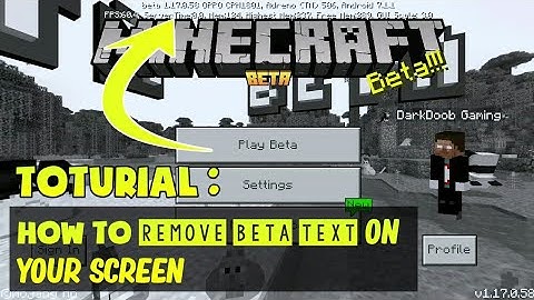 Minecraft PE: How to REMOVE the Beta text in your SCREEN / Fix it 2021 - darkdoob