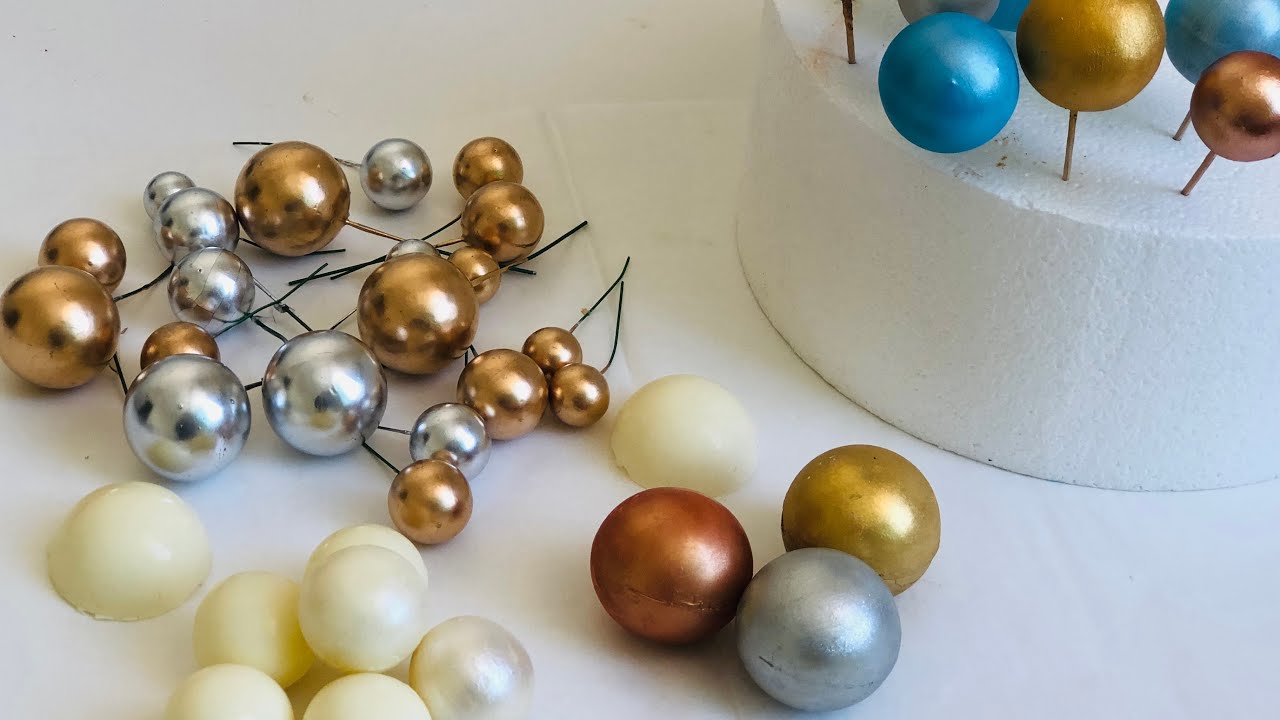 كرات تزيين الكيك (كرات الشيكولاتة - كرات عجينة السكر) ب4طرق  مختلفة