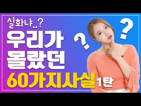 [요조뉴스]우리도 몰랐던 사실들 60가지 01탄 와...근데 이거 실화임..?