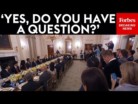 FULL Q AND A: Trump Takes Questions From Reporters At White House Dinner With Top Big Tech CEOs