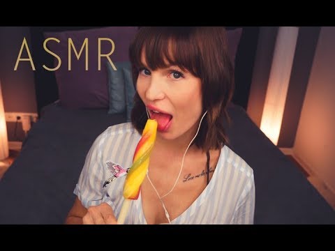 ASMR ICE LICKING SUCKING EATING MOUTH SOUNDS WHISPERING - deutsch/german