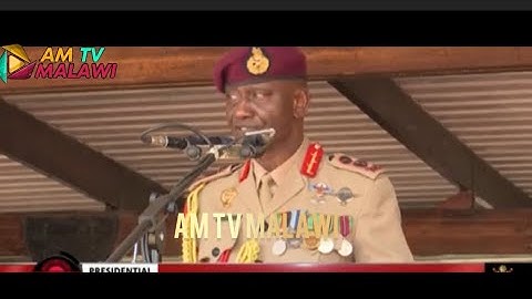 MKULU WA ASILIKALI ANKHONDO MDF WALANKHULA IZI LERO AT OFFICER CADETS COMMISSIONING CEREMONY 28 NOV