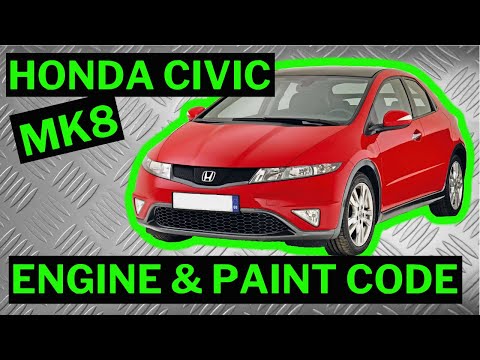 HONDA CIVIC MK8 2006-2012 - How To Locate VIN Plate Chassis Number & Engine / Paint Code Location