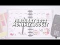 FEBRUARY MONTHLY SETUP & BUDGET WITH ME: Estimated Income, Expenses & Savings (FEB 2022)