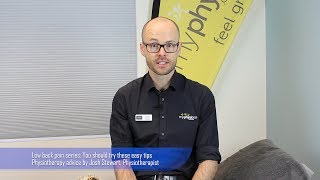Low back pain series video 4: You should try these 5 easy tips