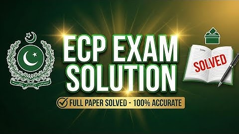 Election Officer Test 2025 Solved Paper | 06-12-2025 | ECP Jobs
