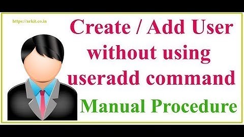 Create users in Linux without useradd command