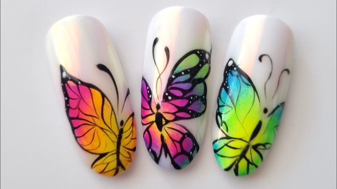 32 Amazing Butterfly Nails Ideas for Inspiration in 2024 - Zohna
