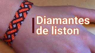 Pulsera de Hilo: Diamantes de liston Intermedio