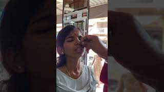 Nose Piericing for the first time to wear an gold nose pin insatantly #nosepin #nosecollection
