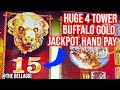 Got all 15 gold buffaloes huge 4 tower buffalo gold hand pay the bellagio  norcal slot guy