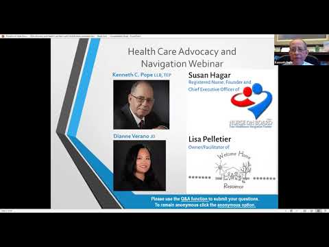 Webinar Replay: Health Care Advocacy and Navigation
