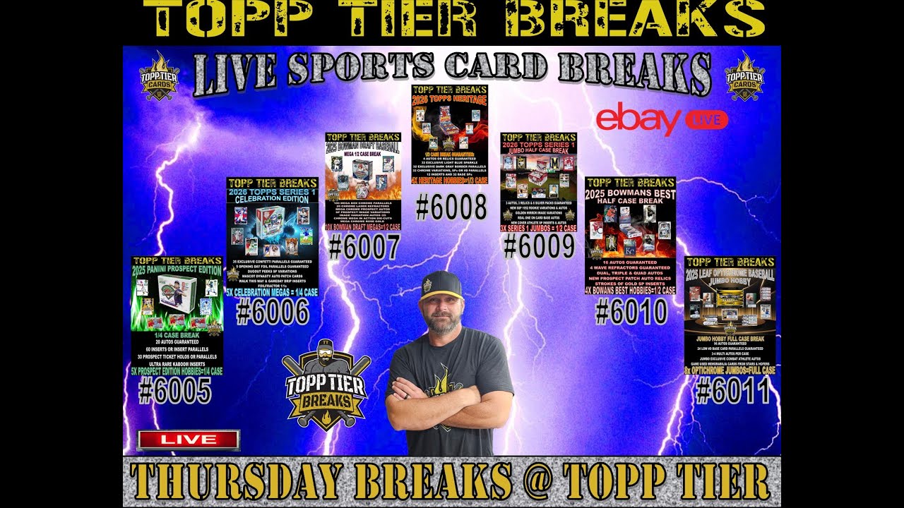 THURSDAY NIGHT BREAKS - 2025 BOWMANS BEST, 2026 TOPPS CELEBRATION, 2025 BOWMAN DRAFT AND MUCH MORE!!