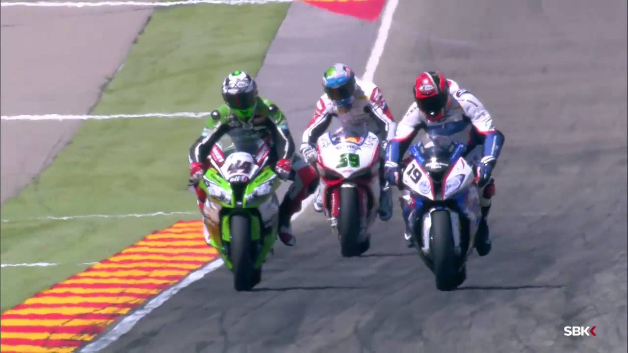 2014 World Superbike Race 2 at Aragon - Highlights