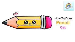 How To Draw a Cute Cat 🐱 Pencil Step By Step Easily