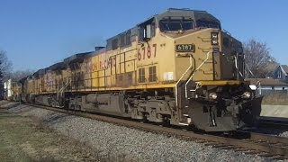 UP 6787 Stack Meets BNSF 5113 w/ CSX Power, Oil Train