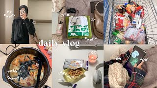 daily vlog⛅️🧸: productive day! , go to mall , ramen sushi , grocerry time , campus , cozy night⭐️🍣