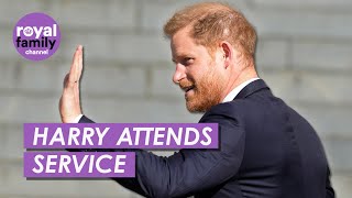 Prince Harry Arrives at Invictus Games Service at St Paul's