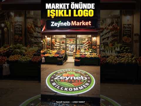 Logo Yansıt Video Uygulamaları ve Logo Projektörü Örnekleri 40 Zeyneb Market: Yeşil ve Beyaz Zemin Logosu Fikri video kapağı