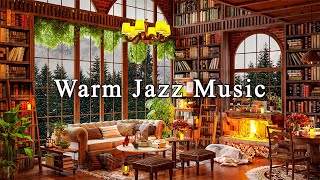Warm Jazz Instrumental Music☕Cozy Coffee Shop & Relaxing Jazz Music to Work, Study |Background Music